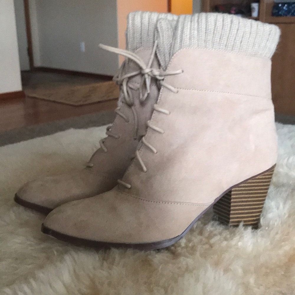 Cream booties!